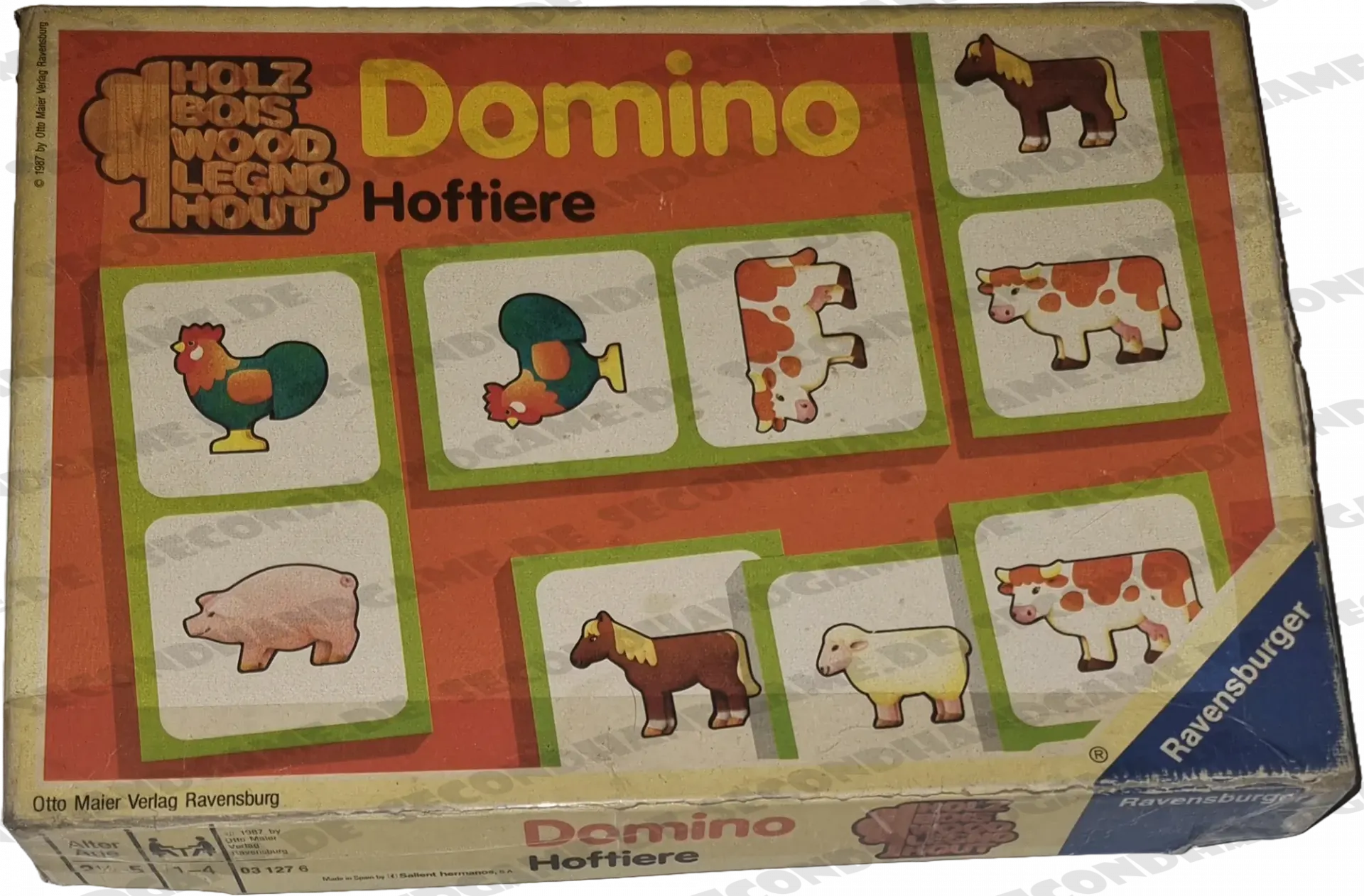 Ravensburger Holz Domino Hoftiere 031276