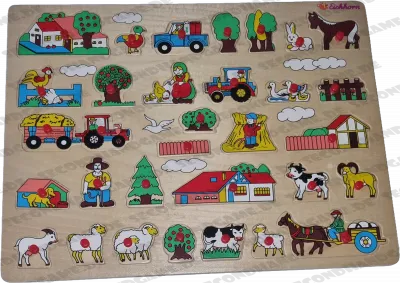 Eichhorn XXL Puzzle mit Griff Bauernhof 32 Teile