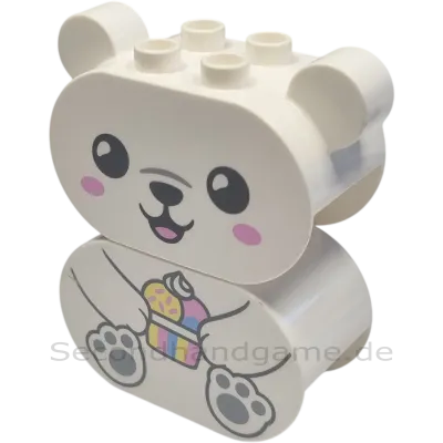 Lego Duplo Teddybär weiß mit Eis