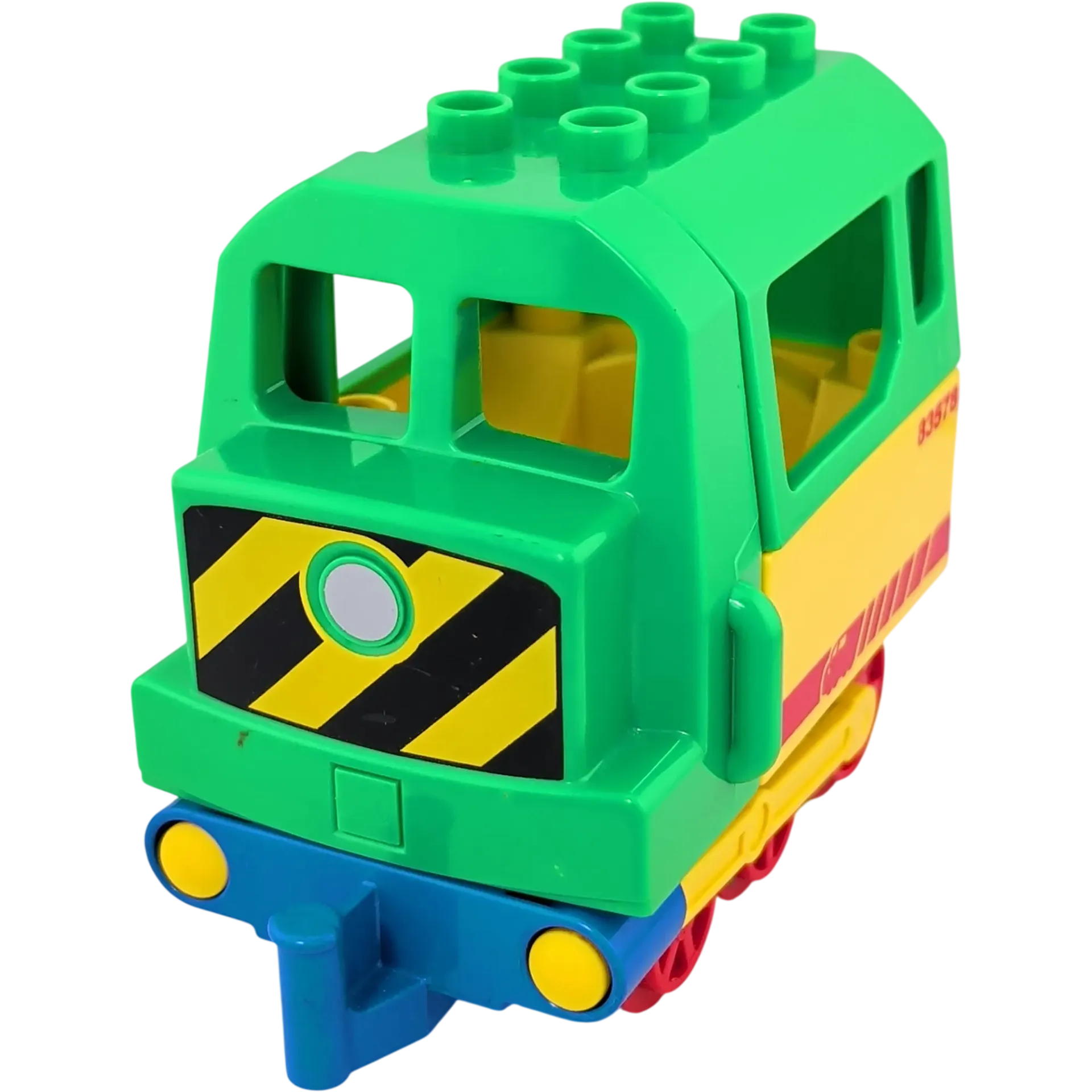 Lego Duplo Eisenbahn Zug Schiebelok Mittelgrün Gelb Rot Blau