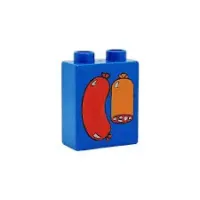Lego Duplo 4066 Stein 1x2x2 Blau Wurst
