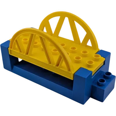 Lego Duplo Klappbrücke Blau Gelb mit Bogengeländer Zugbrücke