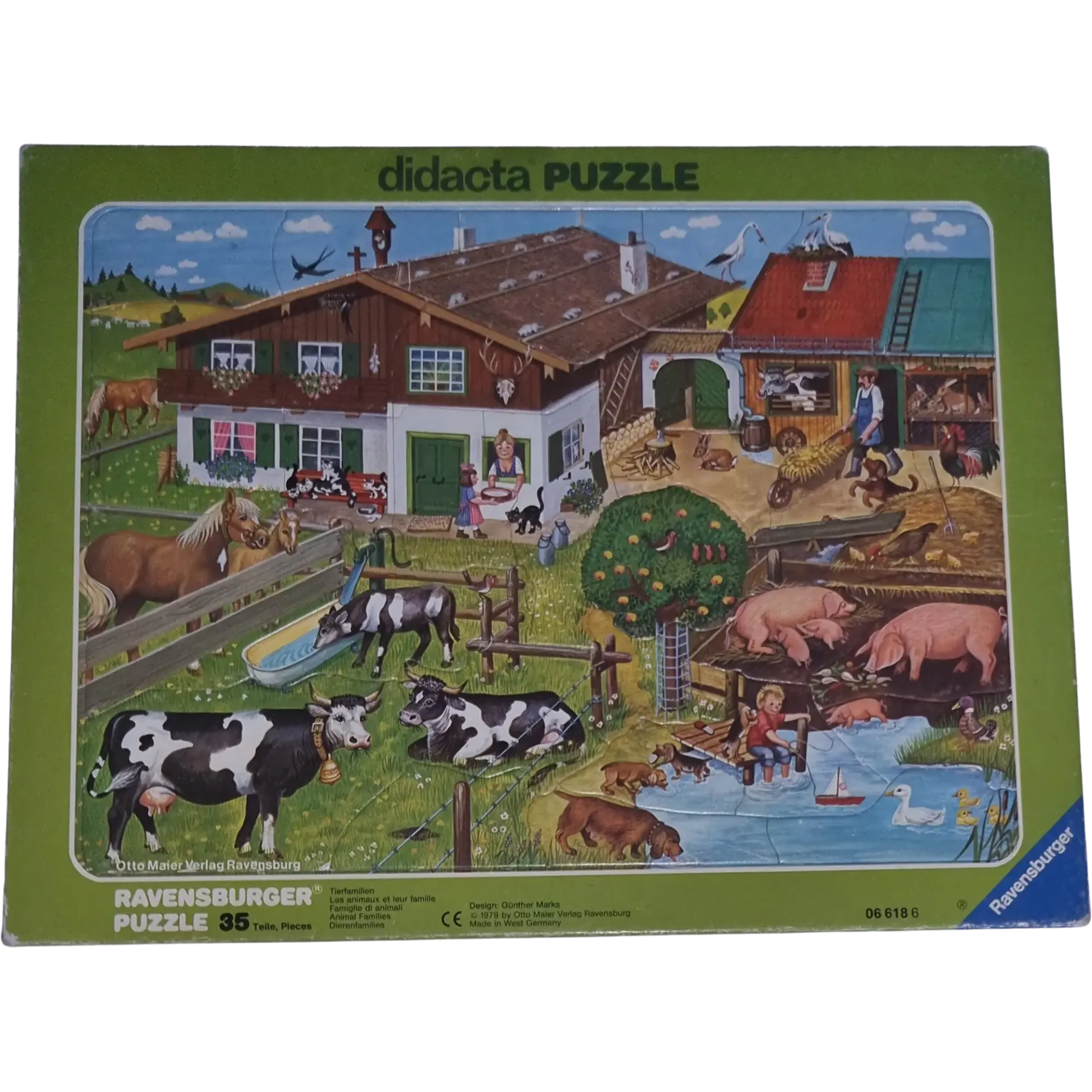 Ravensburger Rahmenpuzzle Didacta Tierfamilien 35 Teile 066186