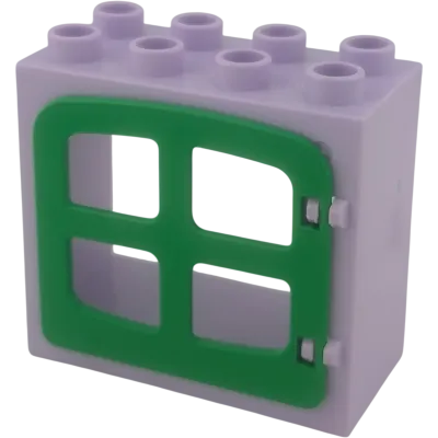 Lego Duplo 61649 Fensterrahmen Lavendel Helllila 2x4 mit vier kleinen Fenstern Mittelgrün