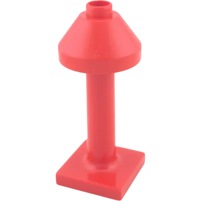 Lego Duplo Stehlampe Rot Groß mit rotem Ständer