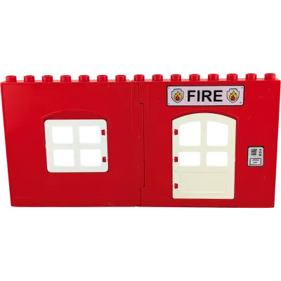 Lego Duplo Hauswand Rot Feuerwache Fire Feuerwehrhaus