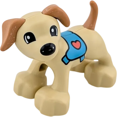 Lego Duplo Hund mit Geschirr und Herz