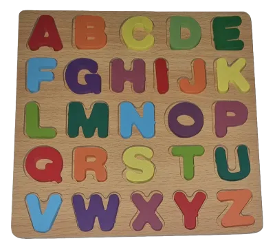 Holzpuzzle Buchstaben Alphabet ABC 26 Teile