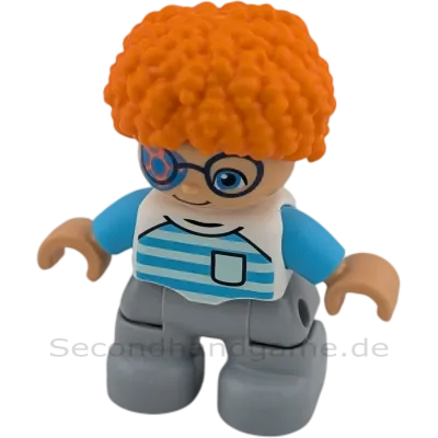 Lego Duplo Figur Kind Junge – Augenpflaster & Streifen-Shirt (Art.-Nr. 47205pb121)