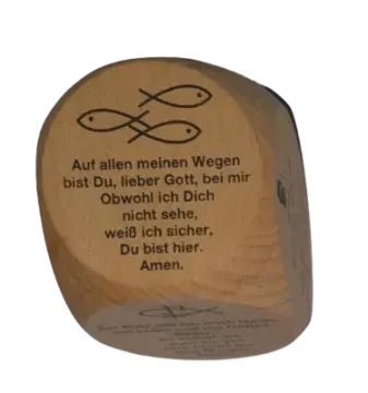 Gebetswürfel Holz Gebete für den Tag