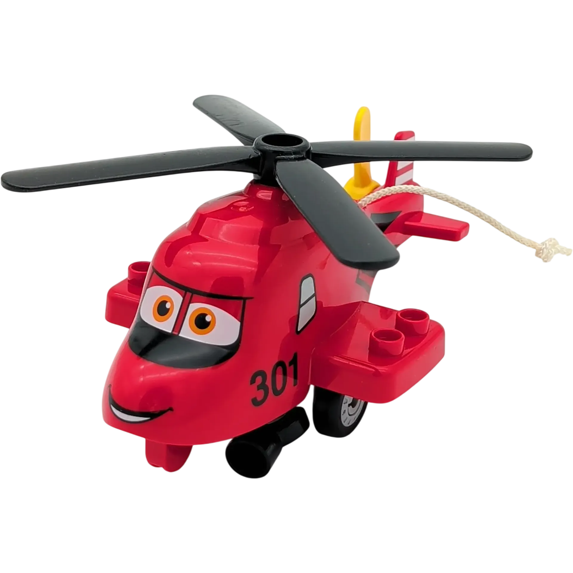 Lego Duplo Disney Cars Blade Ranger Helikopter mit zwei Propeller und Seilwinde Rot schwarz 301