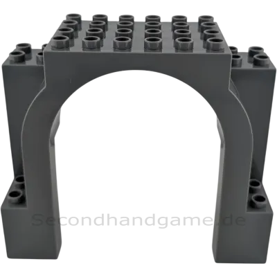 Lego Duplo 5551 Eisenbahn Tunnel Brücke Dunkelgrau