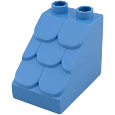 Lego Duplo Dachfenster Dachziegel Dachboden Blaugrau zwei Noppen