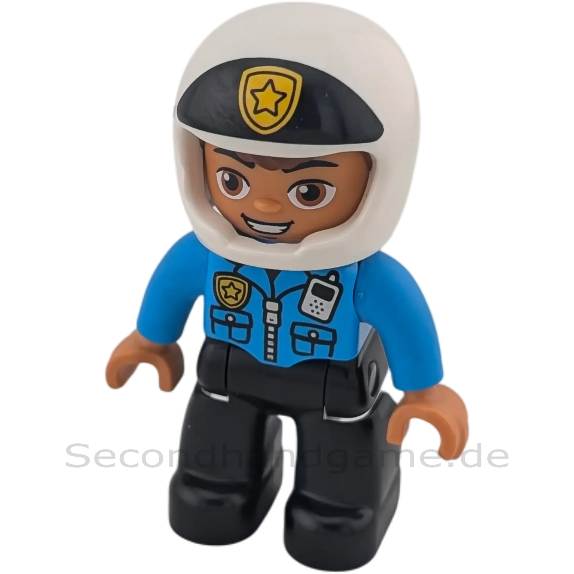 Lego Duplo Polizist Sheriff mit Motorradhelm Walkie Talkie