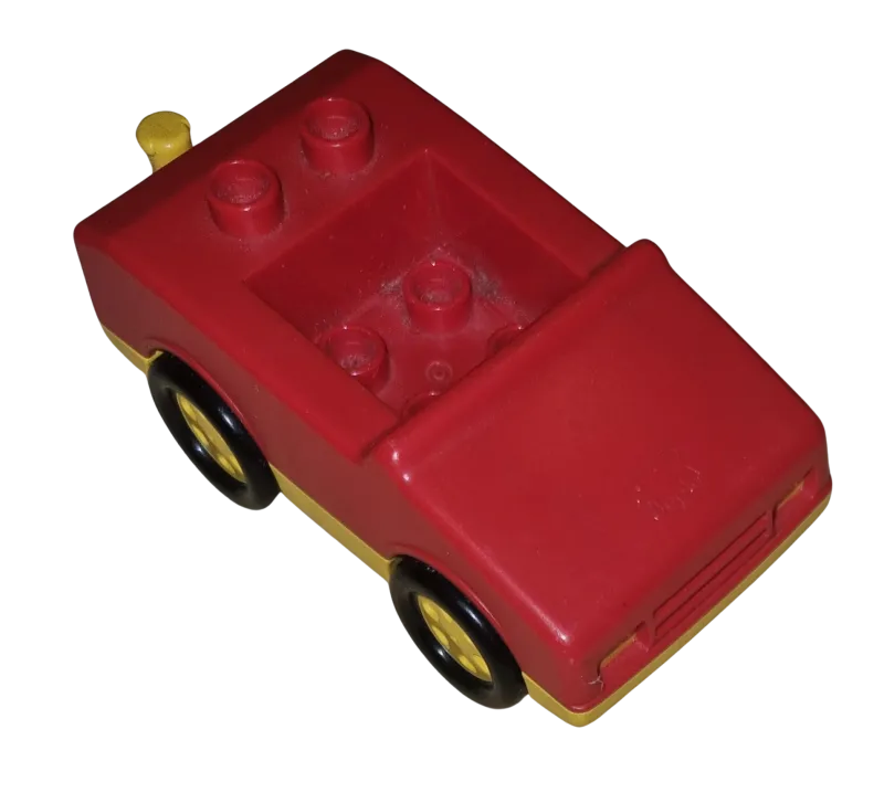 Lego Duplo Auto Rot Räder Schwarz Gelb