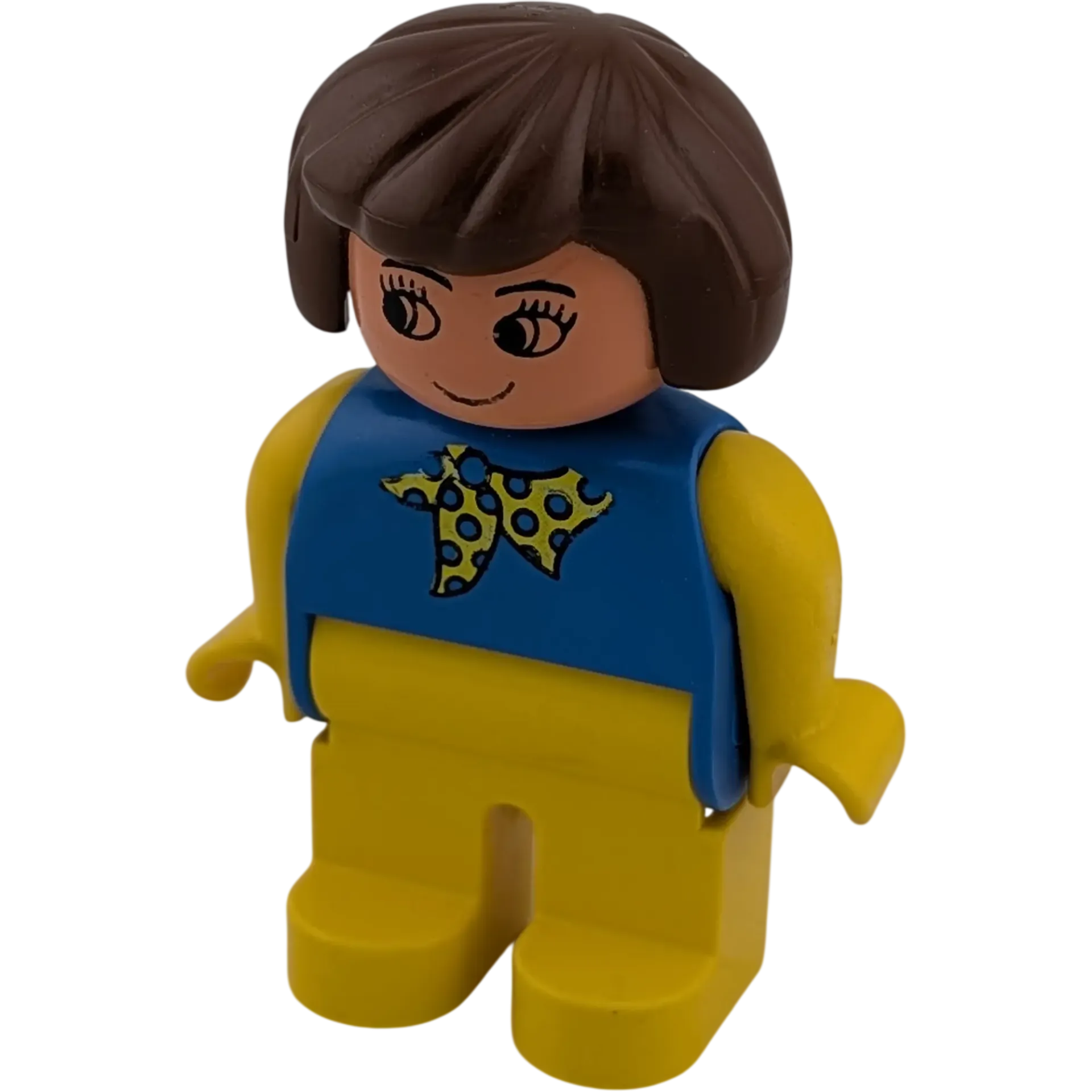 Lego Duplo Figur Frau 47394 Frau braune Haare mit Halstuch Wimpern lächeln