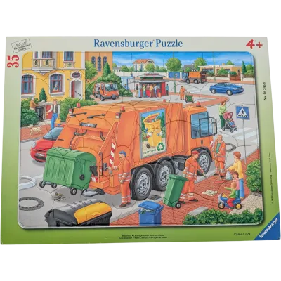 Ravensburger Rahmenpuzzle Müllabfuhr 35 Teile 063468 Recycling
