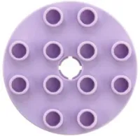 Lego Duplo 98222 Platte Rund mit Loch 4x4 Helllila Lavendel