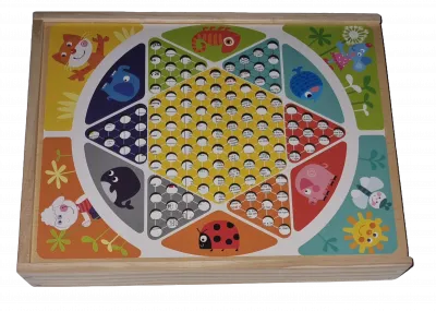 Holz Spielesammlung mit 24 Spielen