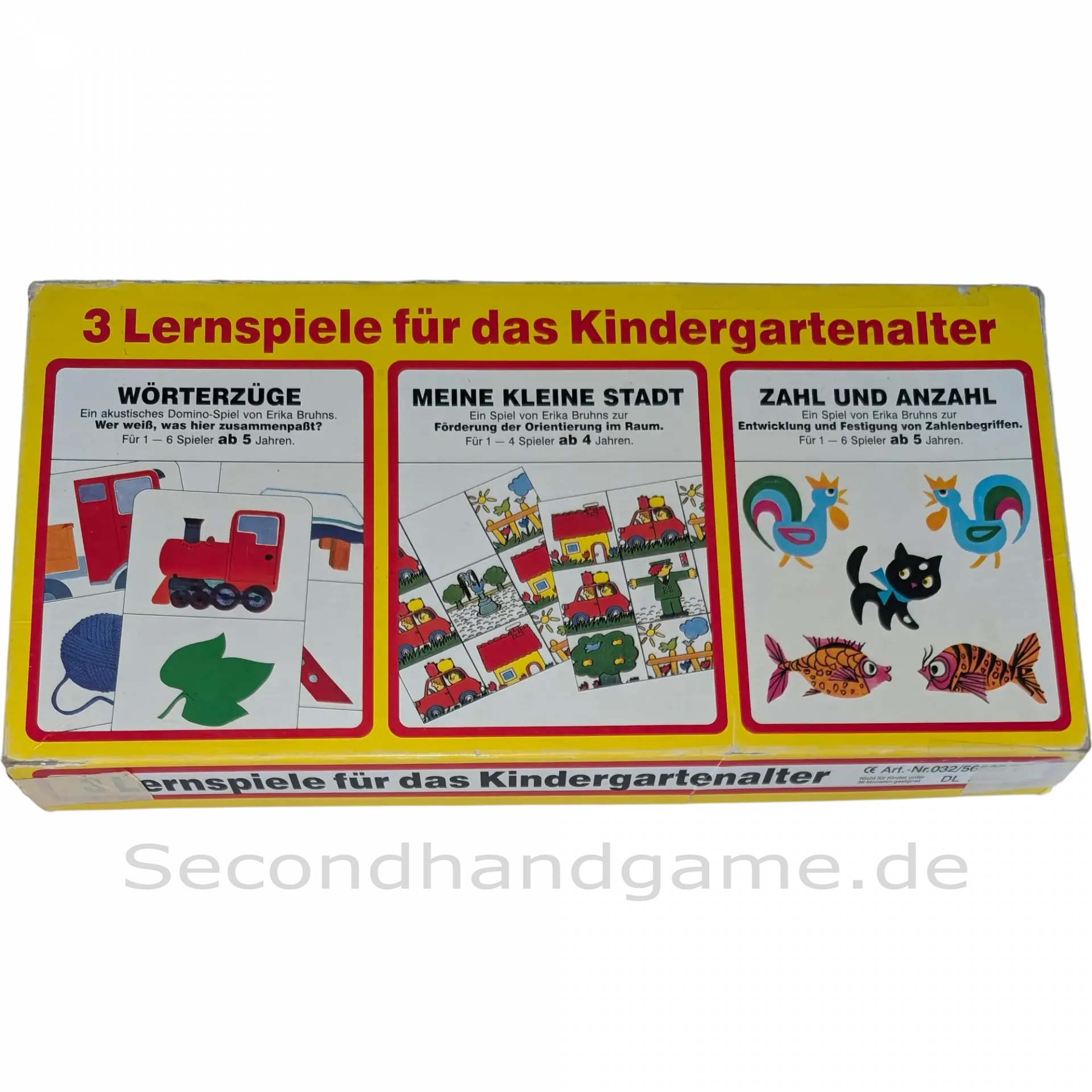 3 Lernspiele für das Kindergartenalter Wörterzüge, Meine kleine Stadt, Zahl und Anzahl