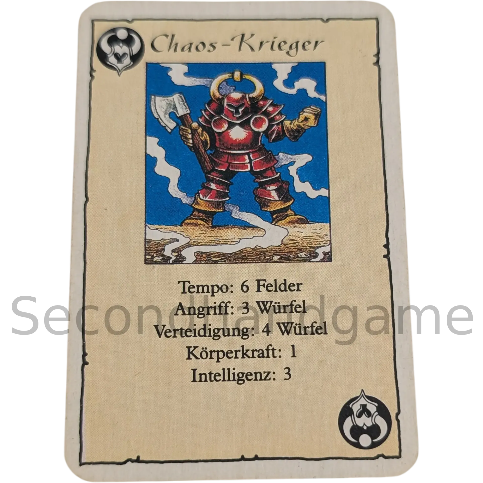MB Hero Quest Master Monsterkarte Chaos-Krieger