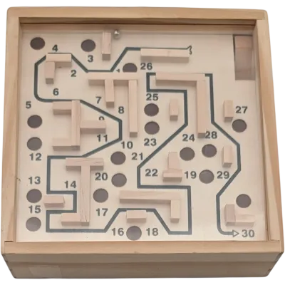 Holz Labyrinth 3D Schaffst du die 1 bis 30?