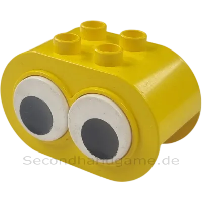 Lego Duplo Stein 2x4x2 abgerundet bewegliche 3D Augen Gelb 6448