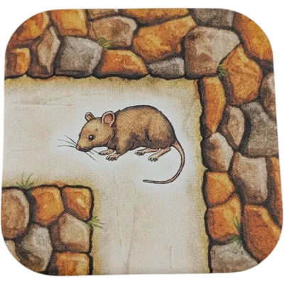 Das verrückte Labyrinth Ersatzteile Schiebekarte Kurve mit Maus Ratte