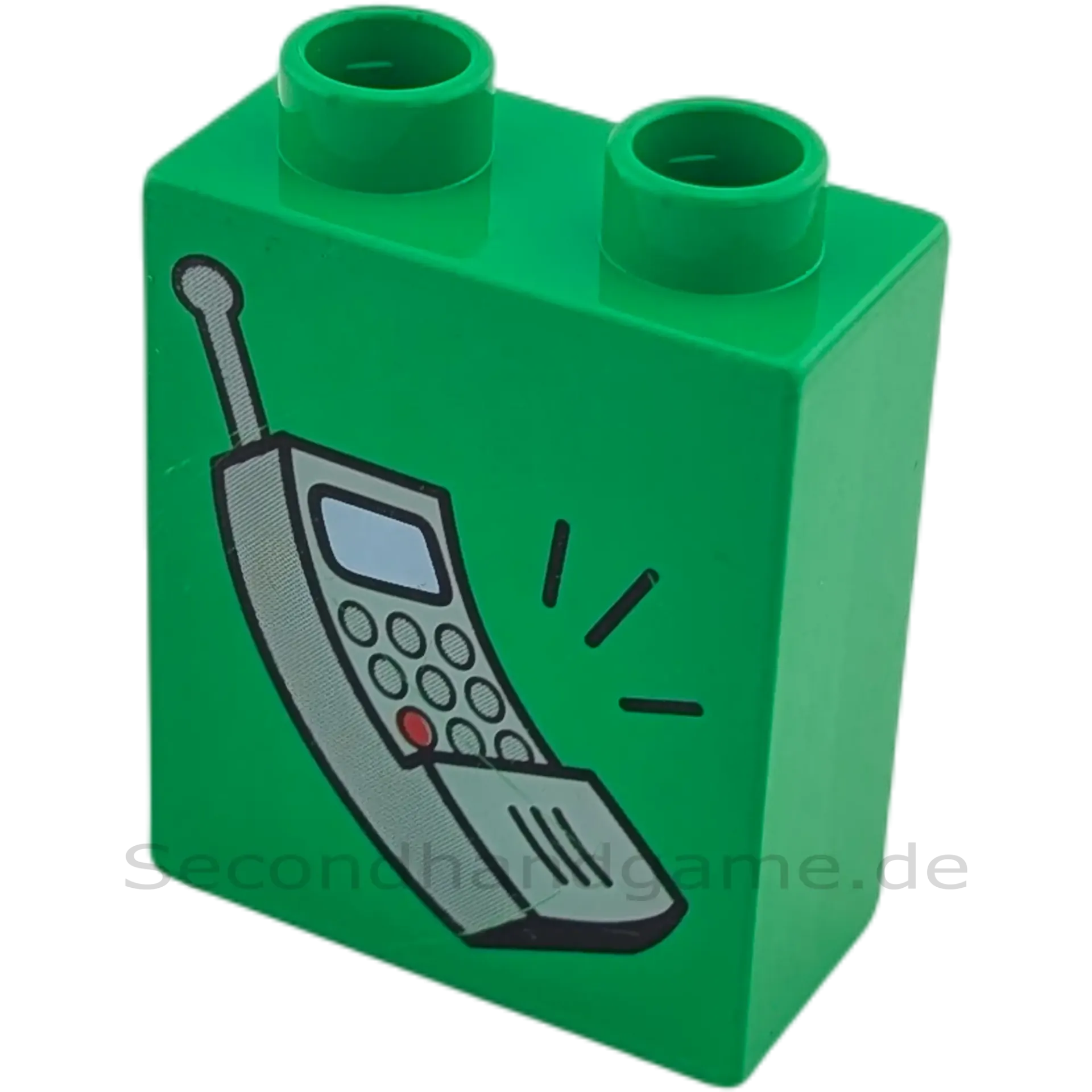 Lego Duplo 4066 Stein 1x2x2 Mittelgrün Handy Mobiltelefon