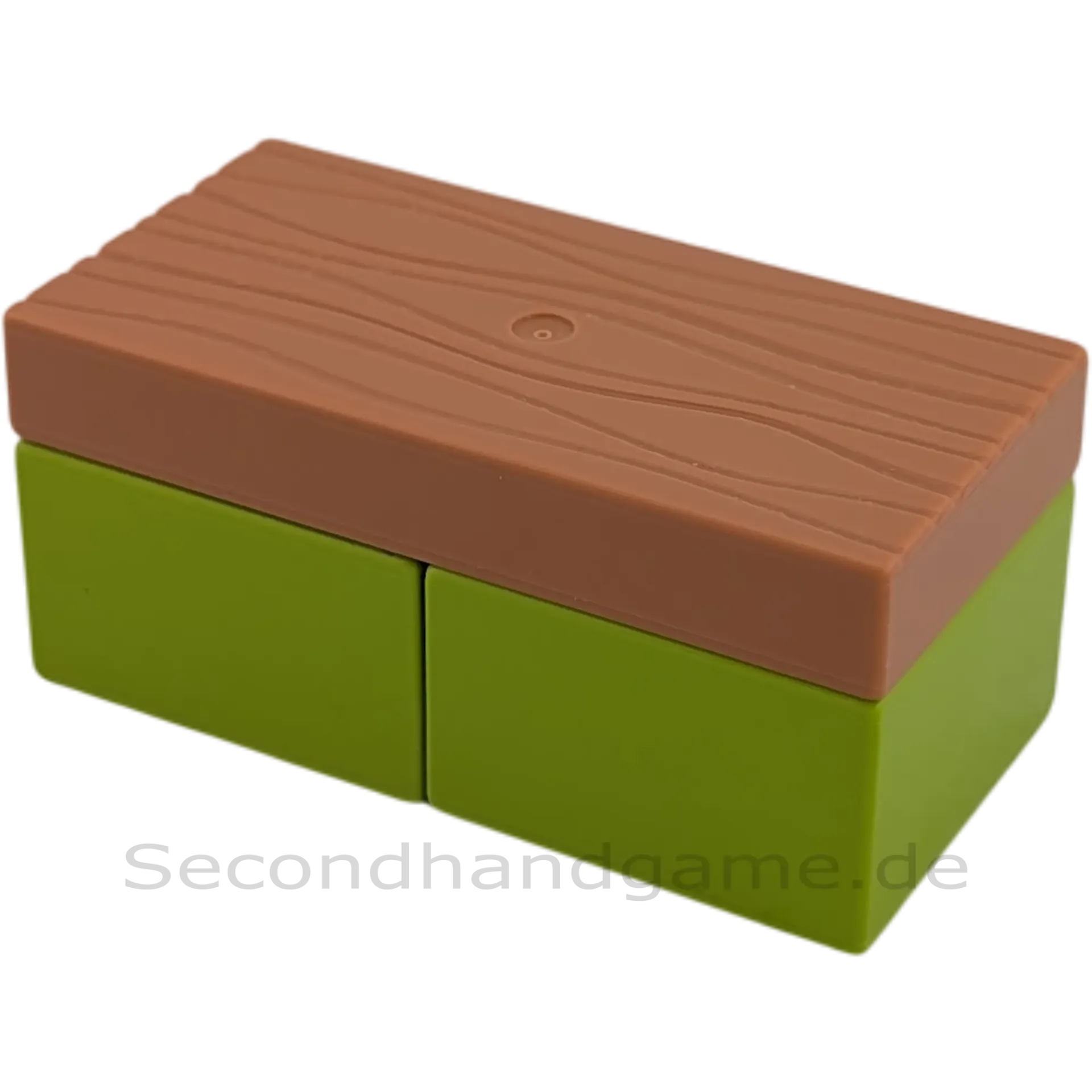 Lego Duplo Sofa Couch Wohnlandschaft Holzbrettlook Dunkel Lime Bank
