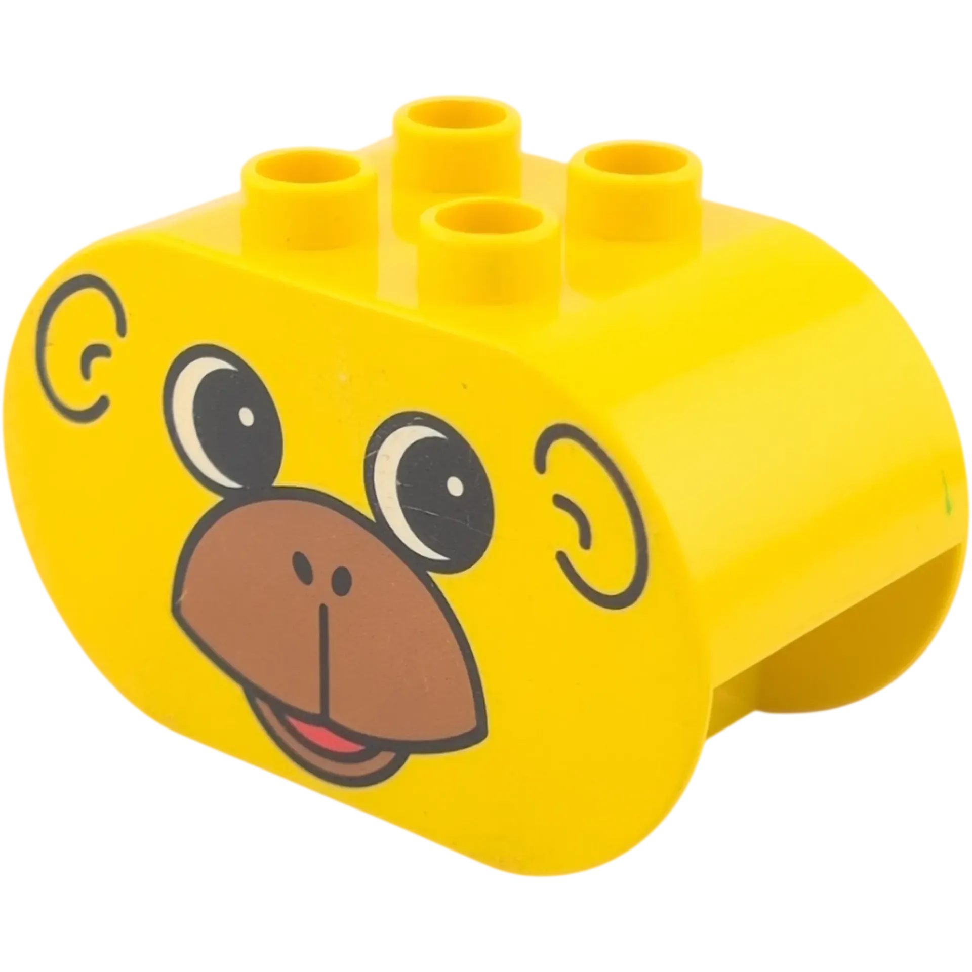 Lego Duplo Stein 2x4x2 Gelb abgerundet Affe Gesicht 6448
