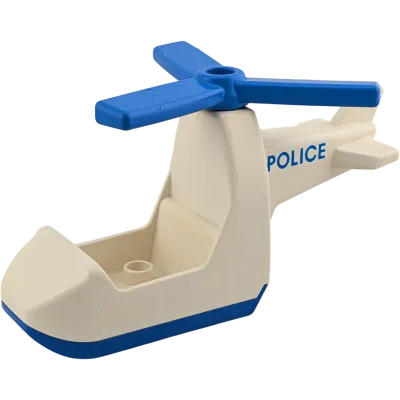 Lego Duplo Polizei Hubschrauber Weiß Blau