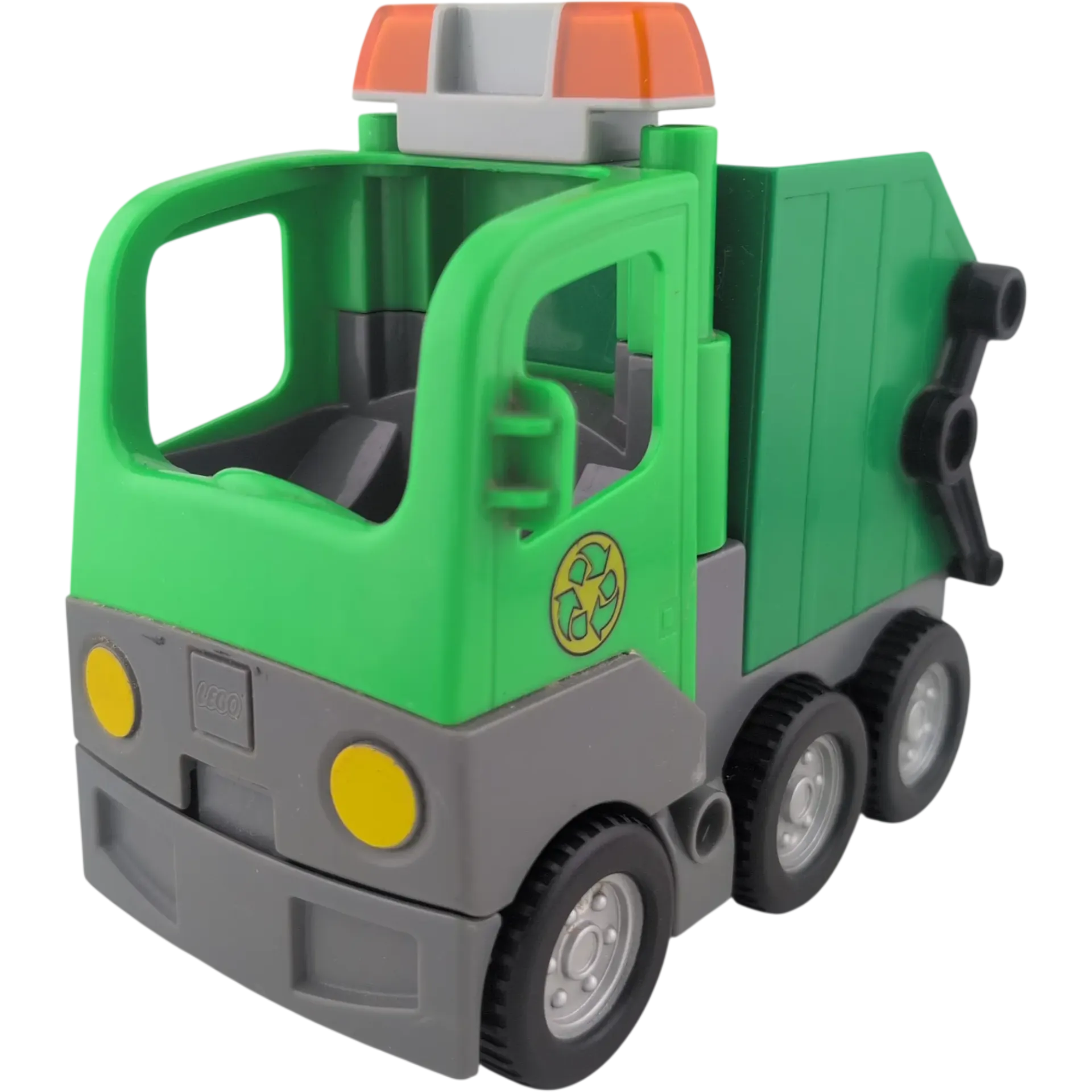 Lego Duplo Müllauto Grün Grau mit Container Recyling
