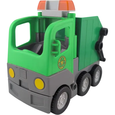 Lego Duplo Müllauto Grün Grau mit Container Recyling