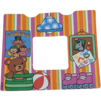 Lego Duplo Kulissen-Tapete / Einlage – Kinderzimmer (Teile-Nr. 13586pb03 / Set 10505)
