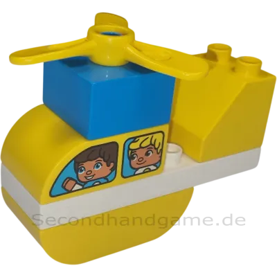 Lego Duplo Hubschrauber Blau Weiß Gelb