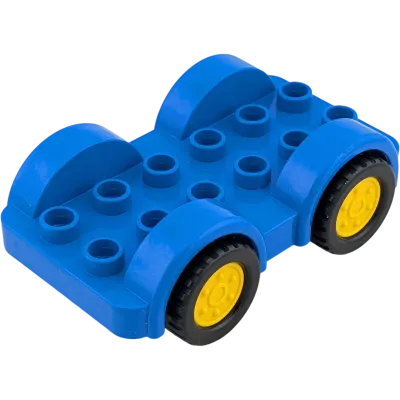 Lego Duplo 11841 Auto Dunkelblau Schwarz Gelbe Räder Unterteil Fahrzeug