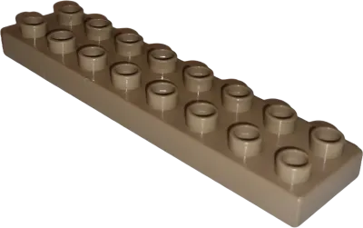 Lego Duplo 44524 Platte 2x8 Hellbraun