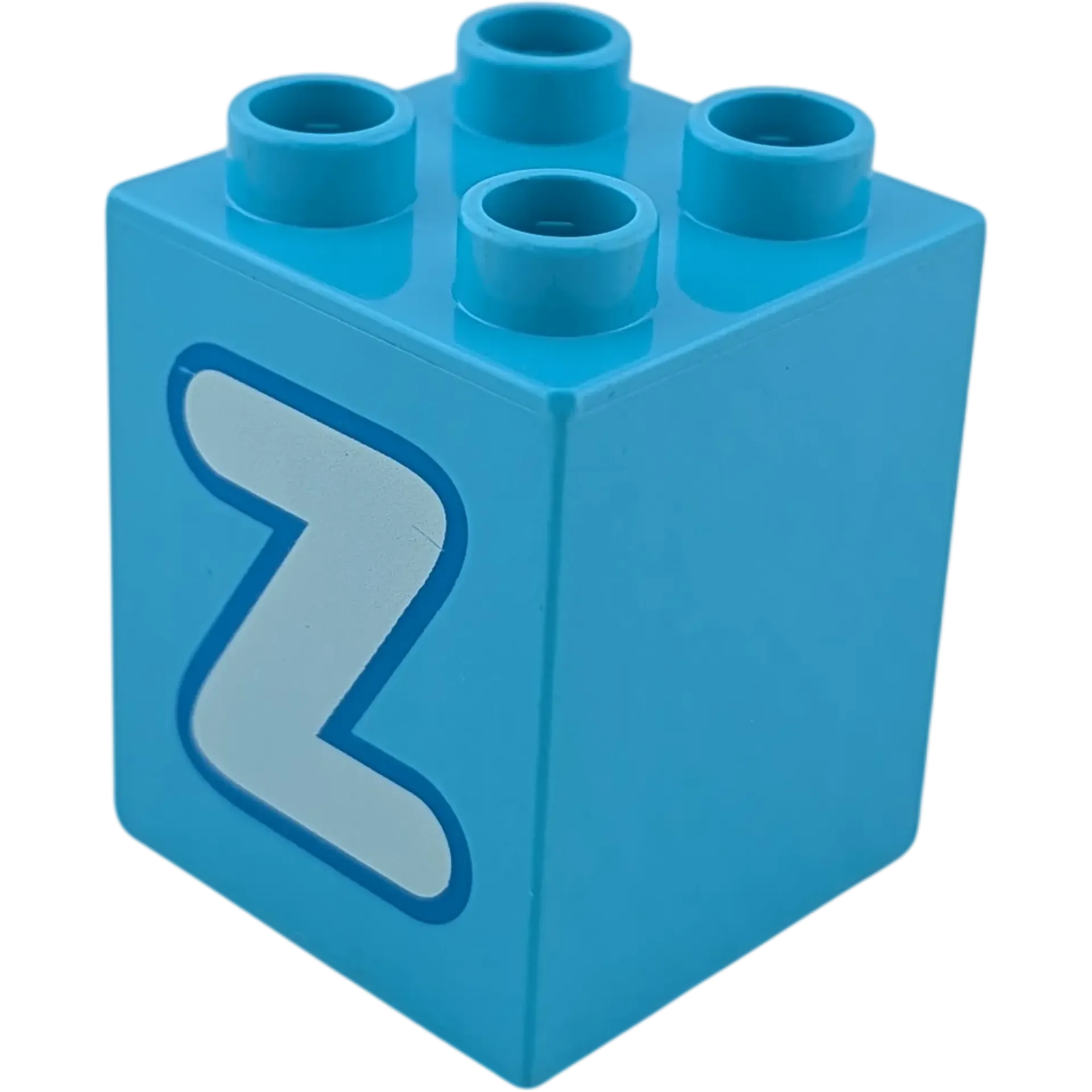 Lego Duplo 2x2x2 Stein Azur Buchstabe Z Hellblau