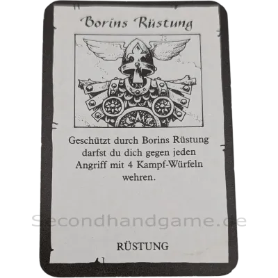 MB Hero Quest Master Ersatzteil Beutekarte Borins Rüstung