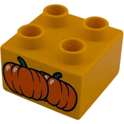 Lego Duplo 2x2 Stein Gelborang Kürbisse 3437