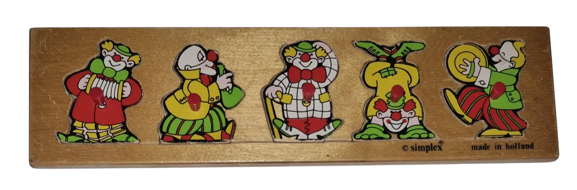 Simplex Holzpuzzle 5 Teile Clown