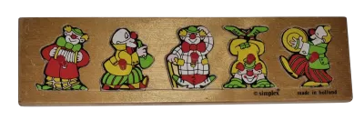 Simplex Holzpuzzle 5 Teile Clown