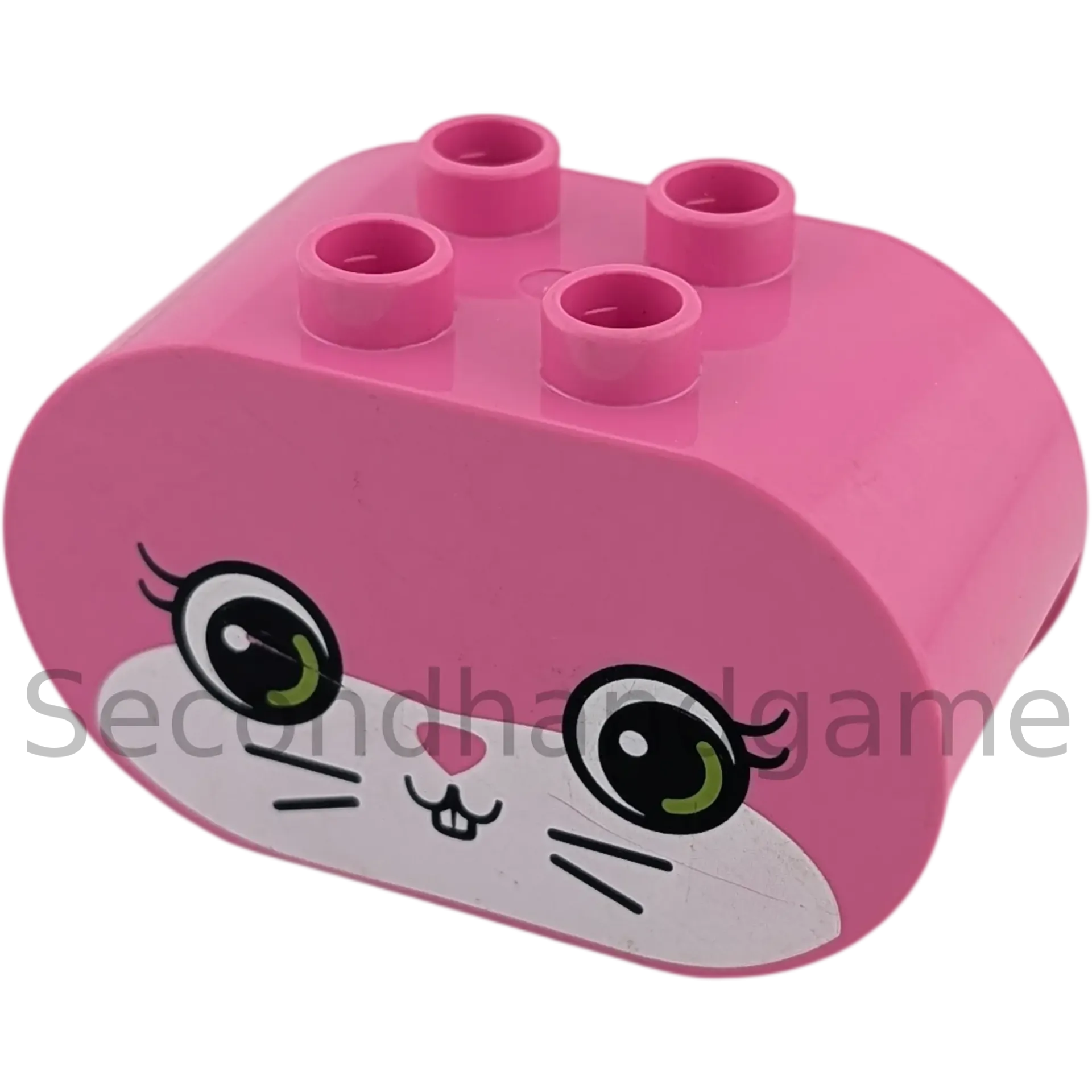 Lego Duplo Stein 2x4x2 abgerundet Katzengesicht Pink 6448