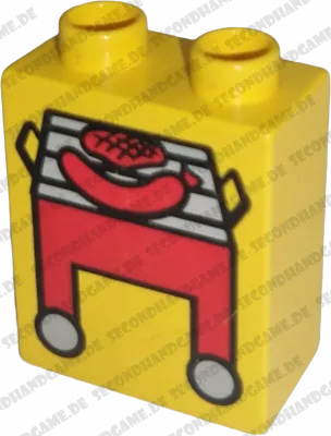 Lego Duplo Grill Gelb Rot 1x2 Stein