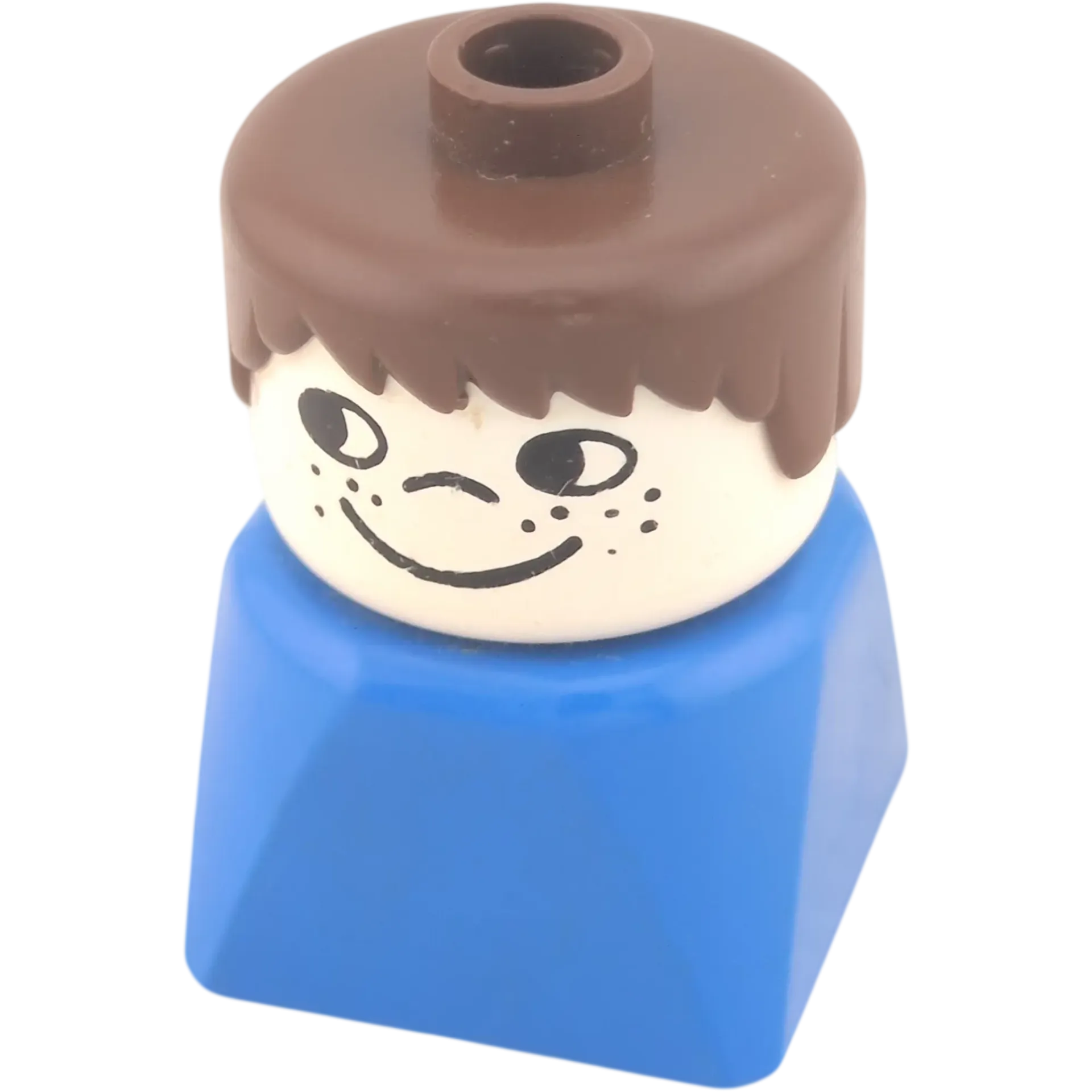 Lego Duplo Figur Junge braune Haare blaue Kleidung 2327