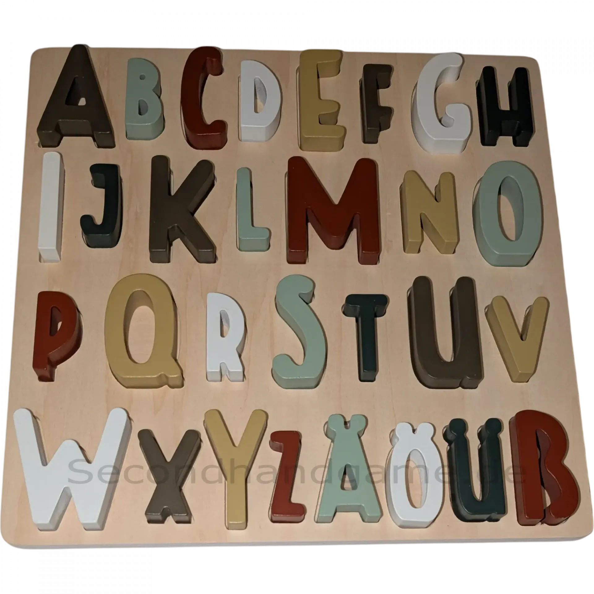 Holzpuzzle Buchstaben Alphabet ABC 30 Teile große Ausgabe