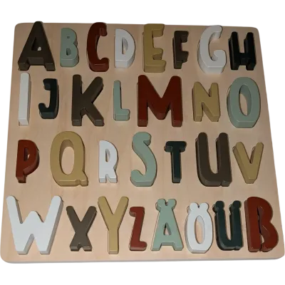 Holzpuzzle Buchstaben Alphabet ABC 30 Teile große Ausgabe