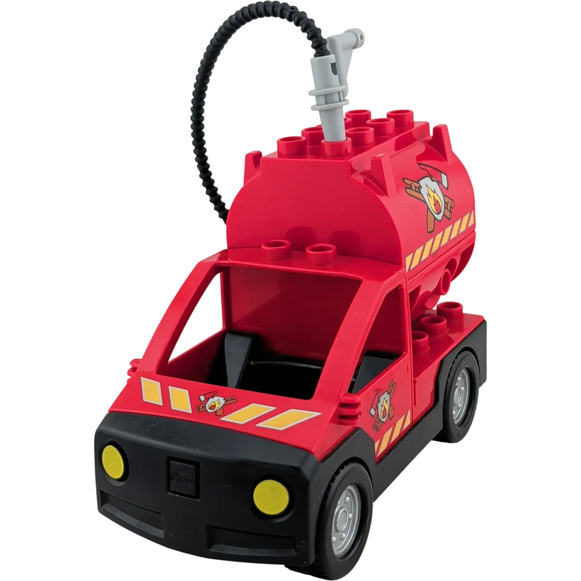 Lego Duplo Feuerwehrauto Jeep Rot mit Wassertank und Tankschlauch