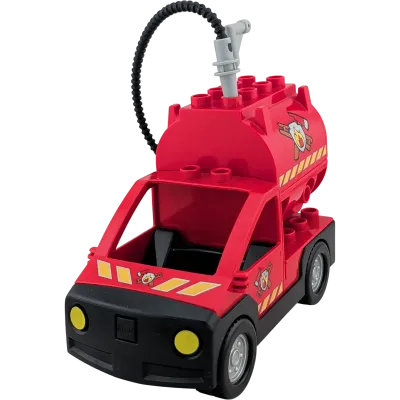 Lego Duplo Feuerwehrauto Jeep Rot mit Wassertank und Tankschlauch